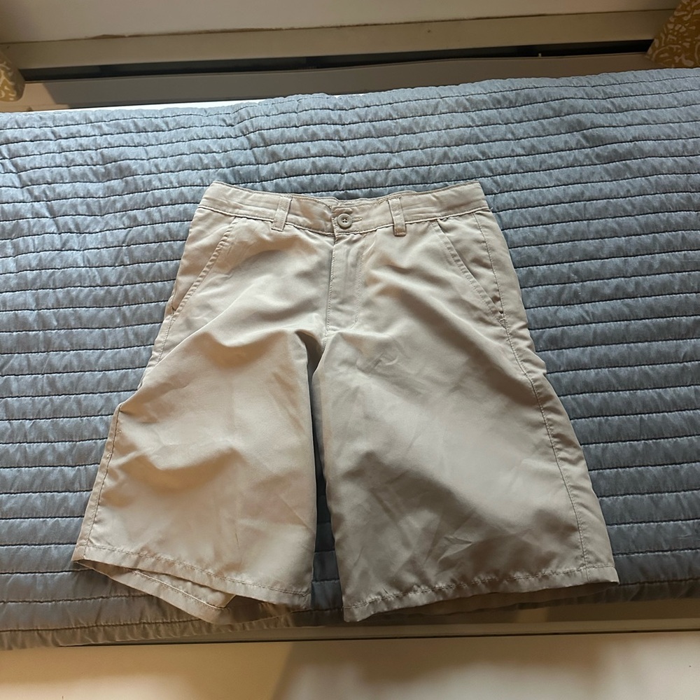Izod Boy's Khaki Flat Front Shorts